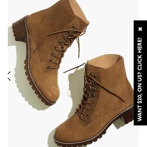 Madewell Julien Lace Up Boot in Suede